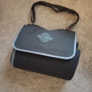 Harley Davidson travel folding blanket
